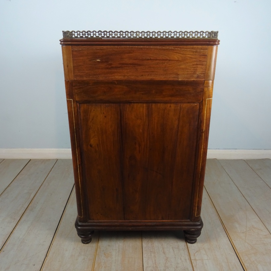 Rare Antique Military Campaign Tulipwood Davenport Desk